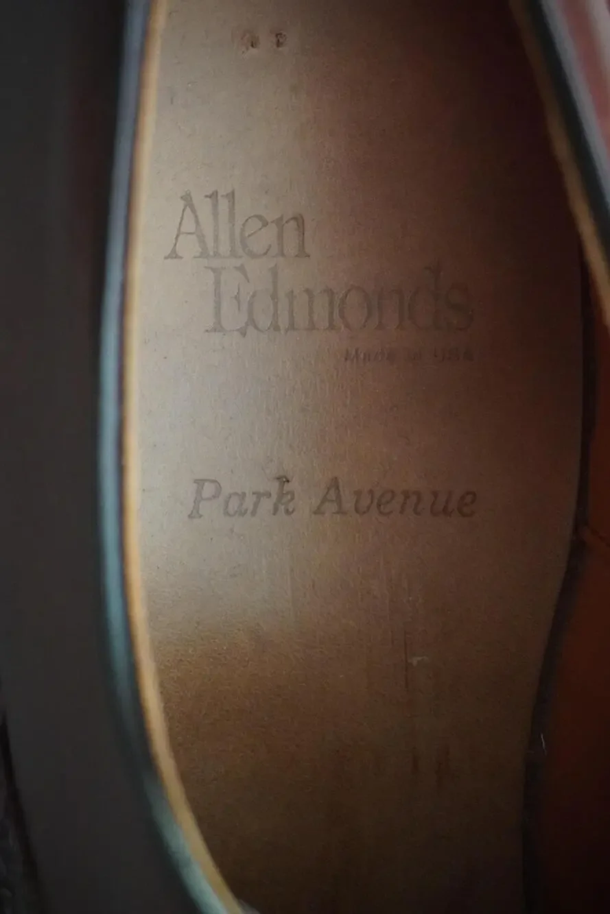 Allen Edmonds Park Avenue Shoes Mens Size 12 Brown Leather Dress Oxford Cap Toe